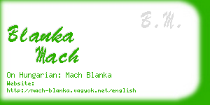 blanka mach business card